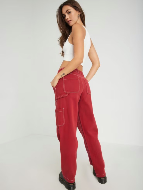 Garage Pants - GARAGE | Dani Carpenter Pants In Crimson red